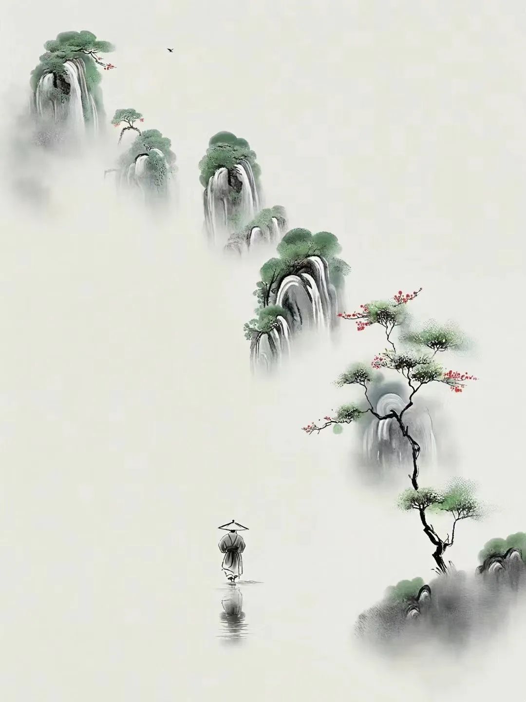 绝美禅境，一人一山一水一天涯